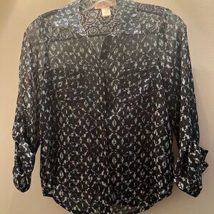 Kids Blue Patterned Blouse